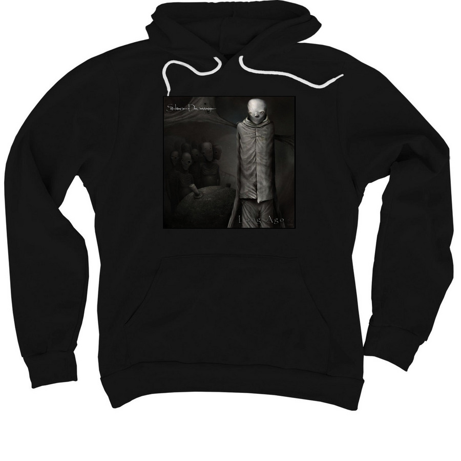 Long ago T's, a Black Premium Pullover Hoodie