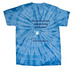 Tie- Dye and Kids Calm Merch, a Baby Blue Classic Tie Dye Tee (back-view)