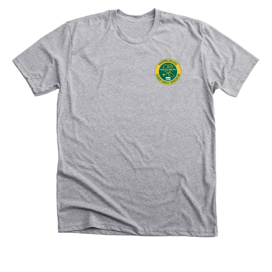 Yavapai College - SNA, a Athletic Heather Premium Unisex Tee