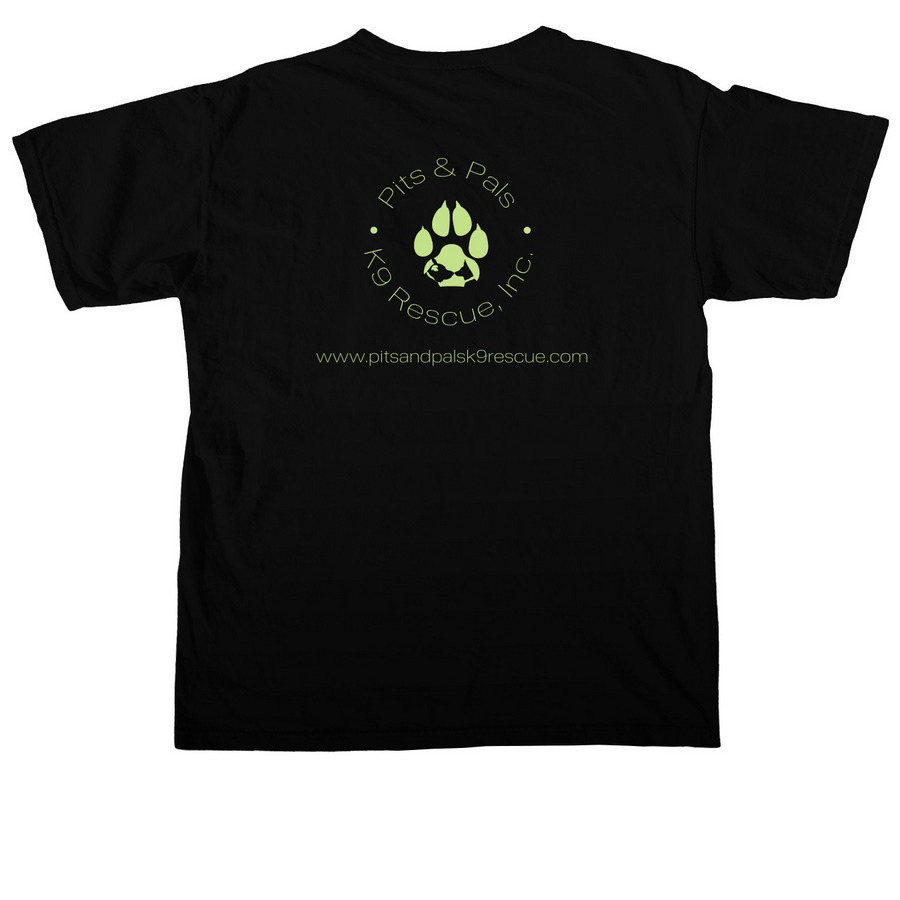 Educate. Advocate. Rescue., a Black Comfort Colors Unisex Tee (back-view)