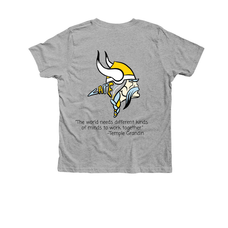 Sussex Consortium Fundraising, a Athletic Heather Premium Youth Tee (back-view)