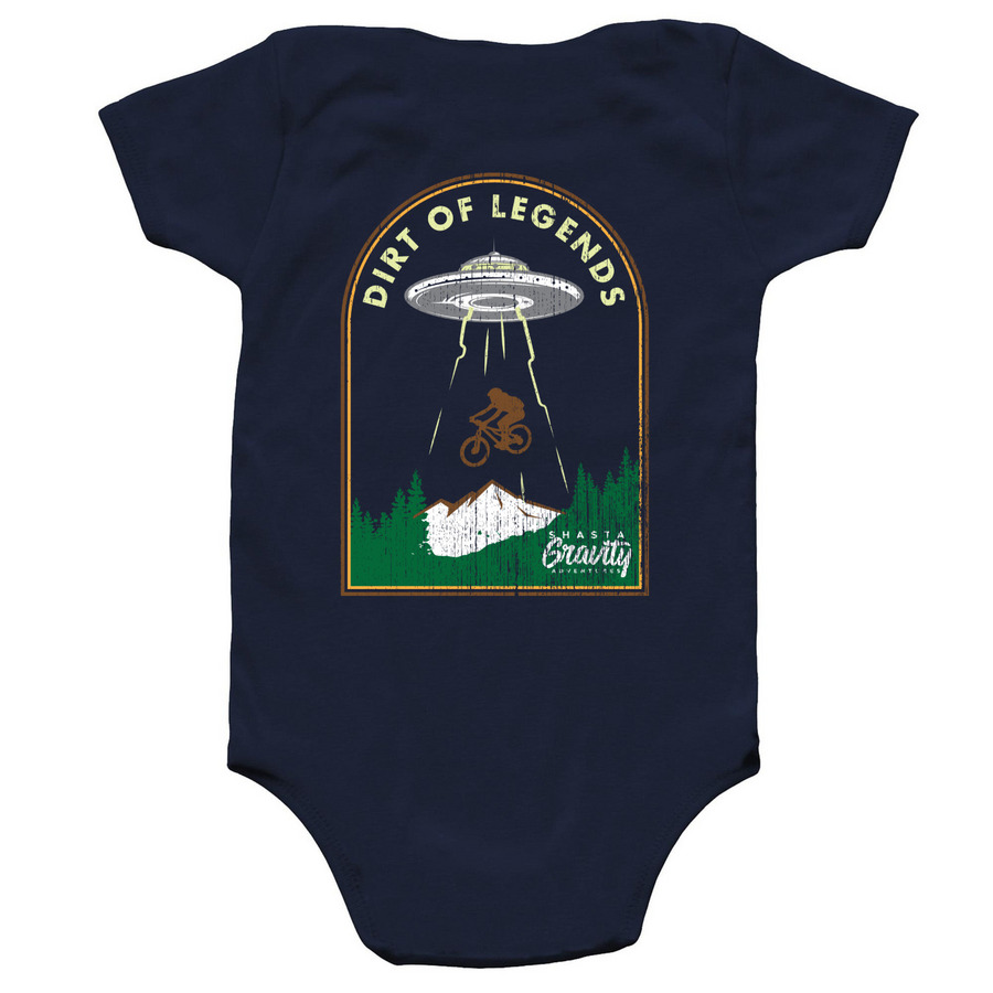 UFO 1 Baby, a Navy Infant Onesie (back-view)