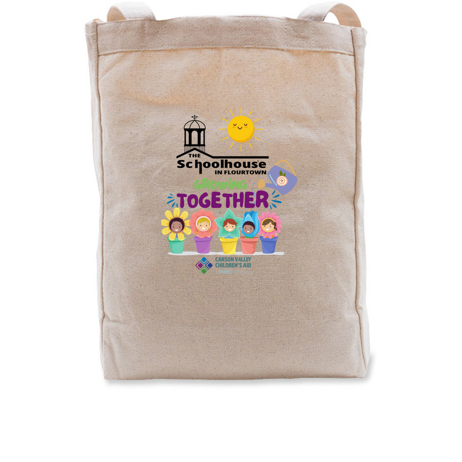 Growing Together Tote Bags, a Natural Recycled Cotton Tote Bag