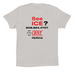 No Red Circle (design on front only), a Solid Athletic Grey Premium Cotton Tee
