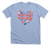 Love Your Library!, a Heather Baby Blue Premium Unisex Tee