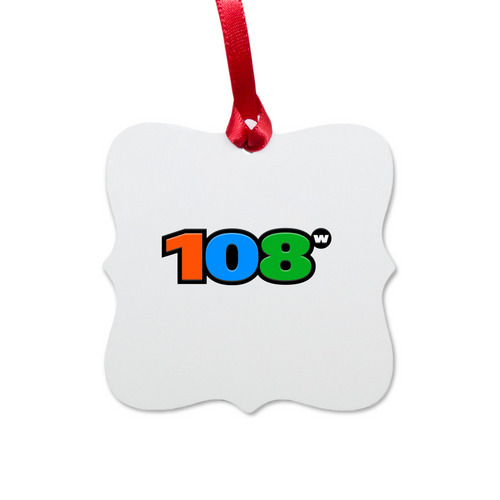 Wilson108 Ornament, a White Aluminum Square Ornament