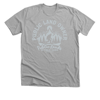 Public Land Owner, a Athletic Heather Premium Unisex Tee