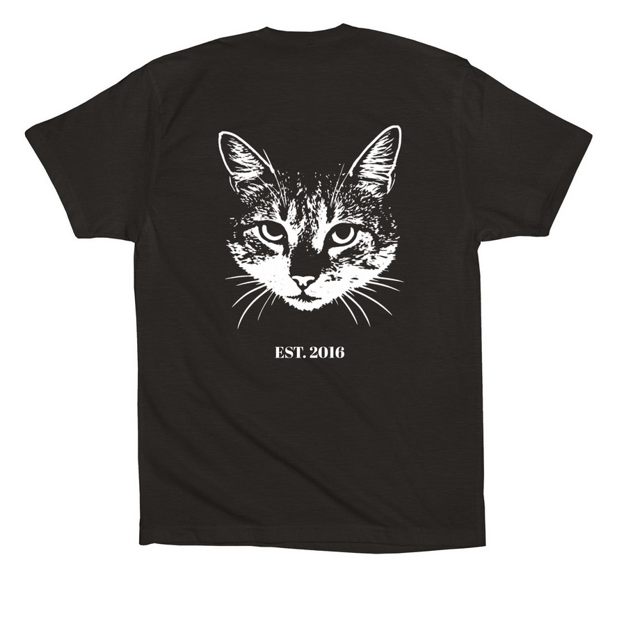 Support our shelter!, a Black Premium Cotton Tee (back-view)