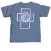 Classic FRC Pocket Logo + Full Back Design, a Blue Jean Comfort Colors Unisex Tee (back-view)