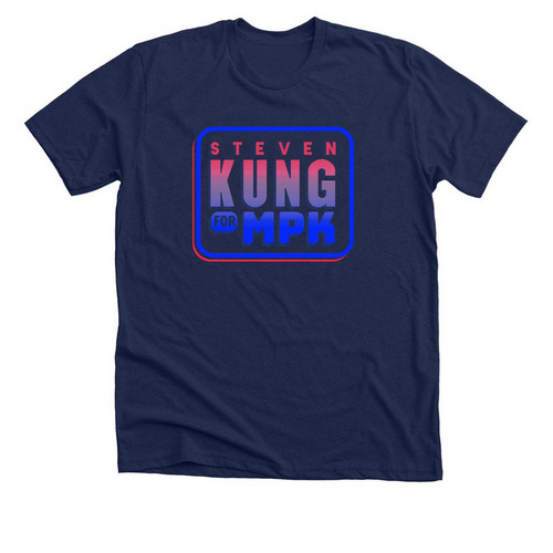 The Gradient, a Solid Navy Blend Premium Unisex Tee