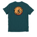 GGTF COLOR Shirts, a Deep Sea Green Allmade Organic Cotton Unisex Tee (back-view)