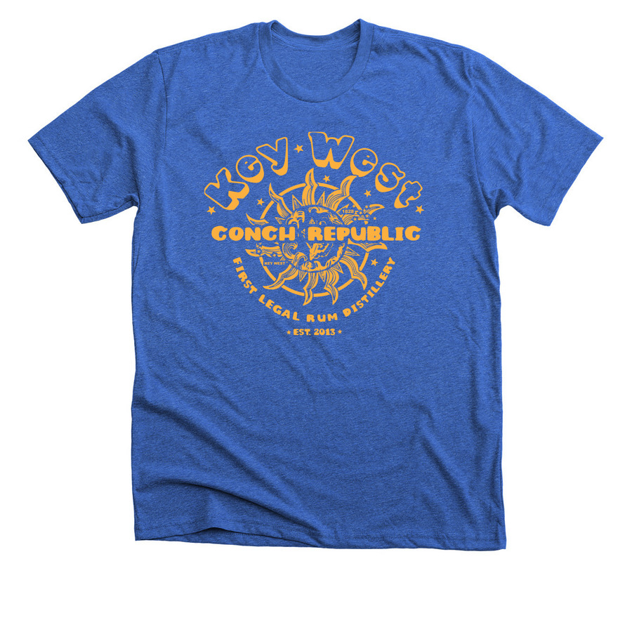 key West aged but not mature, a Heather True Royal Premium Unisex Tee