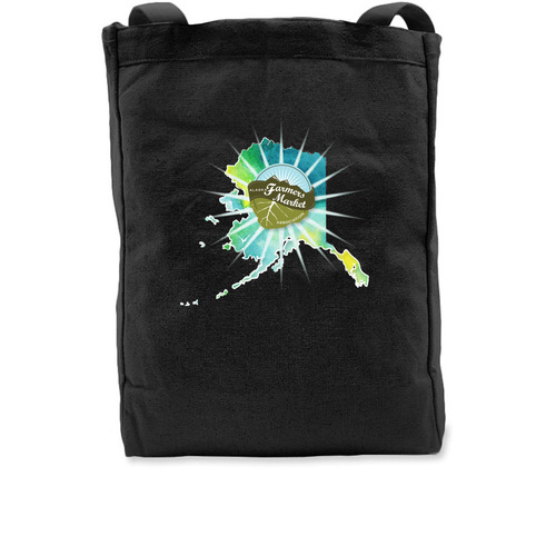 Sunburst Logo, a Black Recycled Cotton Tote Bag
