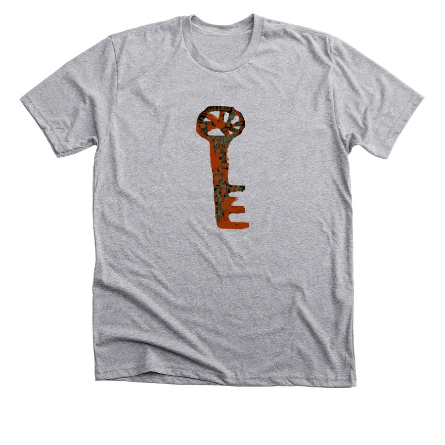 Rusted Keys, a Athletic Heather Premium Unisex Tee