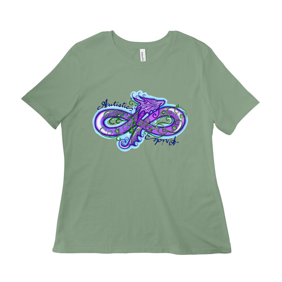 Infinity Dragon, a Sage Women?s Relaxed Cotton Tee