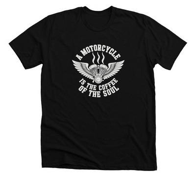 MotorCycle, a Solid Black Blend Premium Unisex Tee