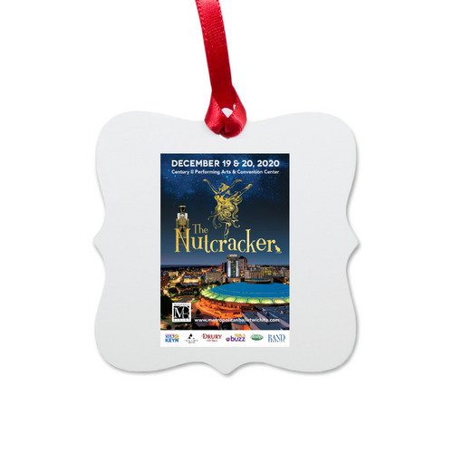 2020 Nutcracker Ornament, a White Aluminum Square Ornament