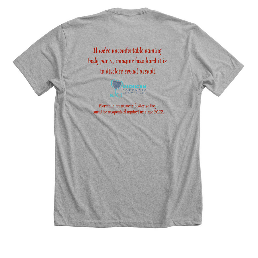 PAINT THE V: Embrace the Bush, a Athletic Heather Premium Unisex Tee (back-view)