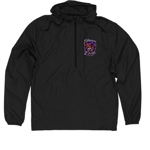 Boys Outerwear, a Black Quarter-Zip Windbreaker