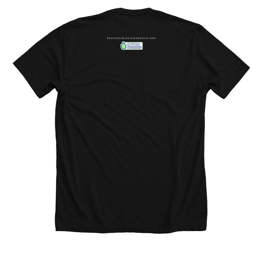 RS - Sketch Design&nbsp;, a Solid Black Blend Premium Unisex Tee (back-view)