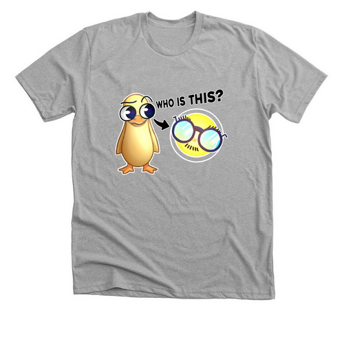 WHO IS THIS? ?, a Athletic Heather Premium Unisex Tee