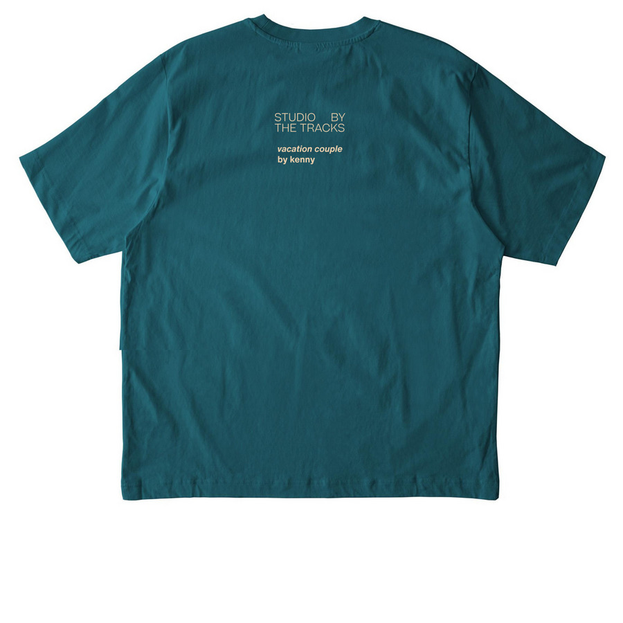 Vacation Couple Tee, a Stargazer Stanley/Stella Unisex Freestyler Heavyweight Tee (back-view)