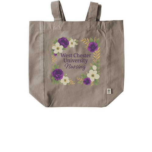 Nursing Floral tote bag, a Pumice Recycled Cotton Tote Bag