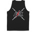 Suns out, guns out&nbsp;, a Black Unisex Performance Tank (back-view)