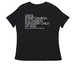 RMN | Until Every Church, a Black Women's Relaxed V-Neck Tee (back-view)