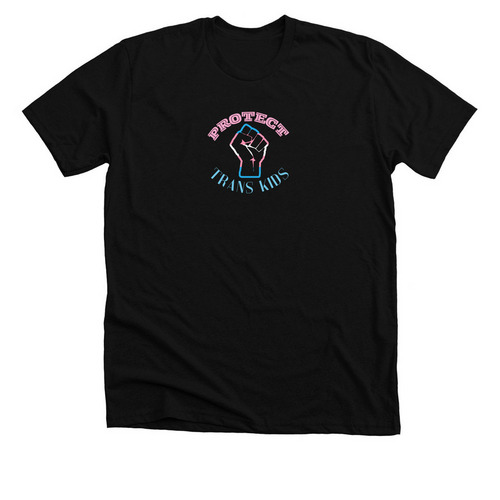 Protect Trans Kids, a Solid Black Blend Premium Unisex Tee