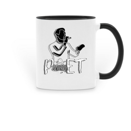 #SippingInspiration, a Black Two-Tone Ceramic Mug