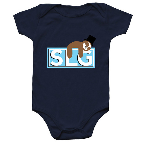 SLG Open Baby Onesie, a Navy Infant Onesie