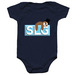 SLG Open Baby Onesie, a Navy Infant Onesie