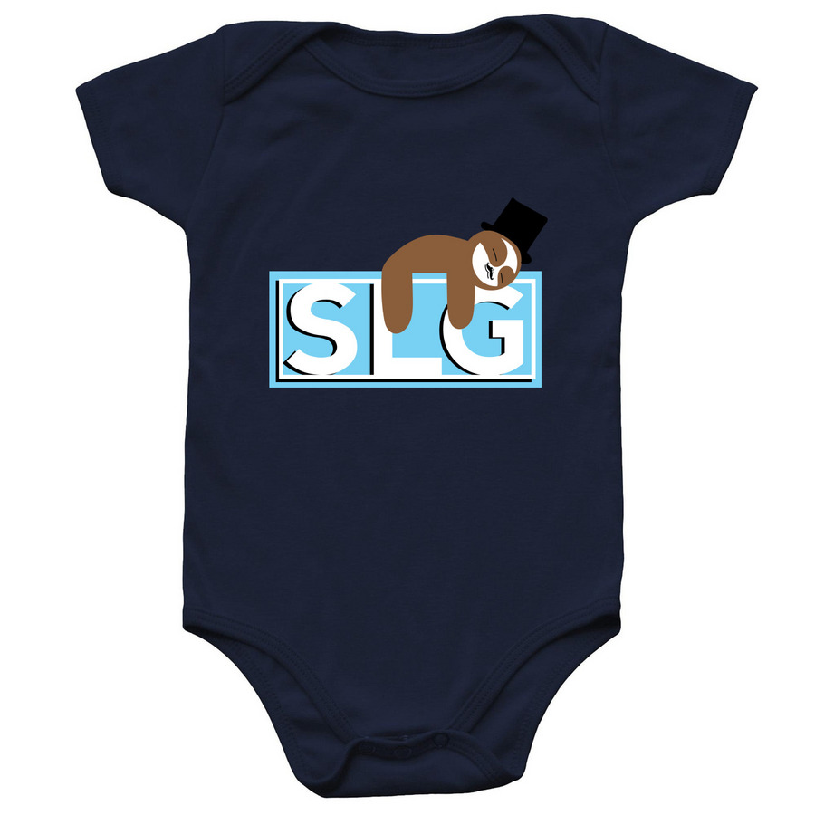 SLG Open Baby Onesie, a Navy Infant Onesie
