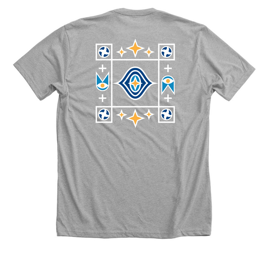 Starry Eye - color, a Athletic Heather Premium Unisex Tee (back-view)
