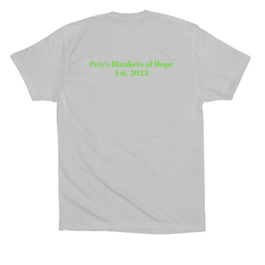 Unwind., a Silver Premium Cotton Tee (back-view)
