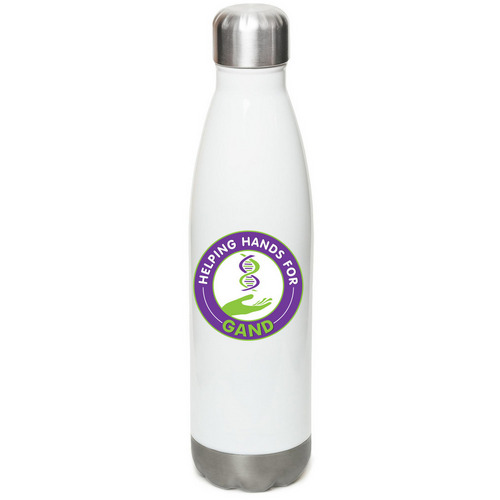Hydrate for Hope, a White Stainless Steel Water Bottle