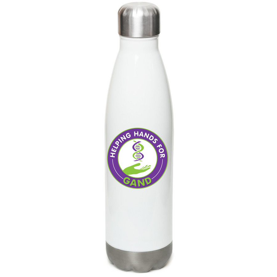 Hydrate for Hope, a White Stainless Steel Water Bottle