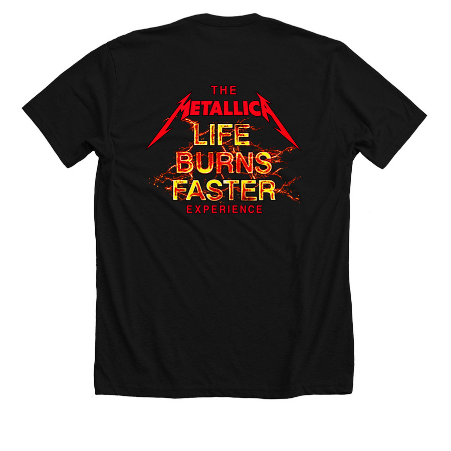 Metallica Las Vegas 2026 Concert T-Shirt, a Solid Black Blend Premium Unisex Tee (back-view)