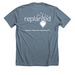 Replanted T-Shirts, a Heather Slate Premium Unisex Tee (back-view)