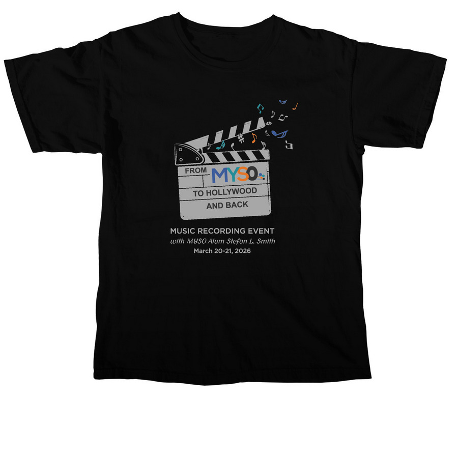 MYSO Hollywood Event Apparel, a Black Comfort Colors Unisex Tee