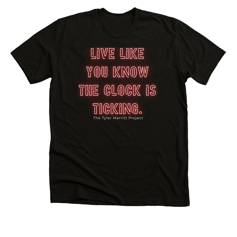 Live., a Solid Black Blend Premium Unisex Tee