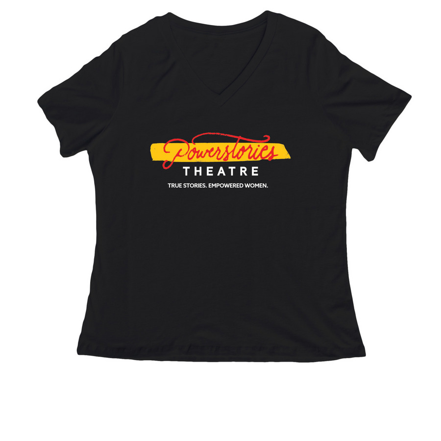 Powerstories Official&nbsp;, a Black Women's Relaxed V-Neck Tee