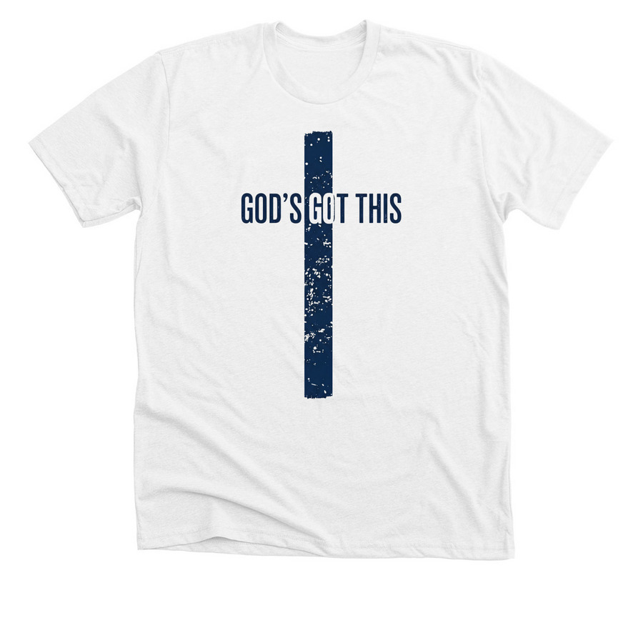 God's got this (navy blue), a Solid White Blend Premium Unisex Tee