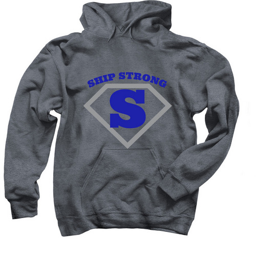 ship strong&nbsp;, a Dark Heather Pullover Hoodie