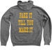 Ridin? Shotgun Classic Series, a Deep Heather Zip Up Hoodie (back-view)