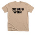 JESUS WON MILITARY&nbsp;, a Heather Tan Premium Unisex Tee