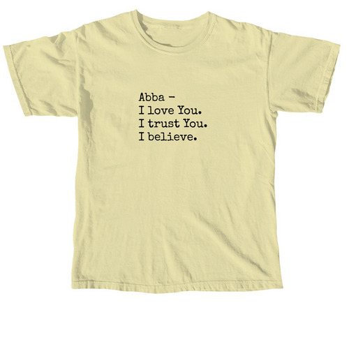 The Prayer - Black Ink, a Butter Comfort Colors Unisex Tee