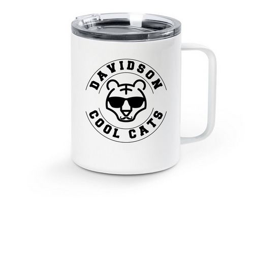 COOL CATS MUG, a White Stainless Steel Travel Mug