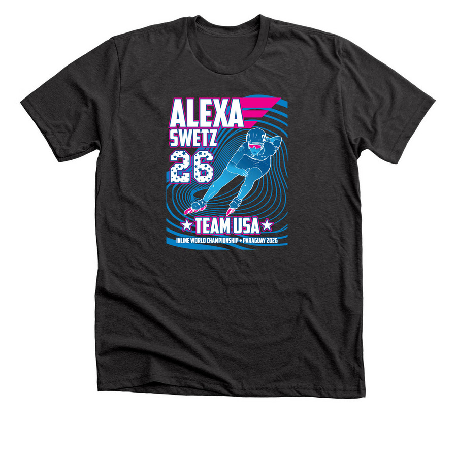 '26_Limited Edition_Full Color_Support Gear, a Dark Grey Heather Premium Unisex Tee